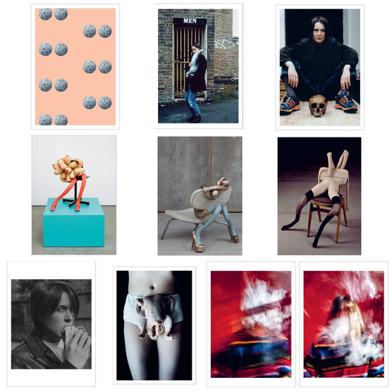 Sarah Lucas (b 1962) Tits in Space Postcard Set from ‘Happy Gas’ Exhibition, Discontinued, 2023