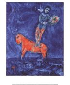 Two Marc Chagall Prints. 'Child with a Dove' and 'The Juggler'