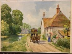 Original Signed Watercolour by Artist Savile Lumley. Free Post Worldwide