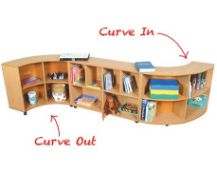 Mobile Quarter Round Unit Set - Combination of: Curve In - Curve Out - Straight