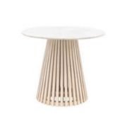 Soho Grey/White Marble Round Dining Table RRP Appx £1000.00