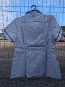 5 x Care Ladies Classic Tunic Blue and White Stripes New Size 24