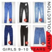 Job Lot 50 Designer Girls Boys Kids Jeans Joggers Jeggings | Assorted | 2-14Y | Brand New RRP £20
