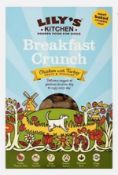 Lily's Kitchen Breakfast Crunch Dog Food Treats Training Chicken Turkey - 800g x 60 (Total RRP £9...