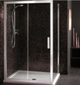 Ideal Standard Synergy Slider Shower Door 1400MM & Fixed Side Panel 1000MM