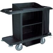 Large Housekeeping Cart - FG618900BLA - Rubbermaid For Hotels, Care Homes, Etc