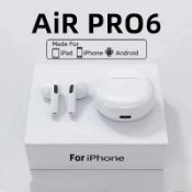 Air Pro 6 TWS Wireless Bluetooth Headset 5.3 Headphone Mini Earphone With Mic Charging Box