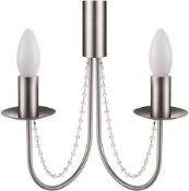 GoodHome Suhel Chrome Effect Double Wall Light