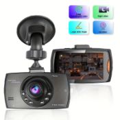HD Camera Dash Cam For Cars With IR Night Vision, Loop Recording, and Wide Angle Lens - 2.4 Inch