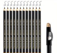 12PCS/Set Eyebrow Pencil With Sharpener