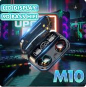 M10 Headphones Bluetooth Wireless Earpods Sports Stereo Noise Canceling Headphone Microphone Spea...