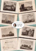 North of Ireland Collection of 9 Francis Grose 1792-1797 Antique Copper Block Engravings