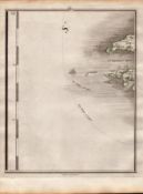 Pembrokeshire Coast Wales John Cary’s Antique George III 230 Years-Old 1794 Map.
