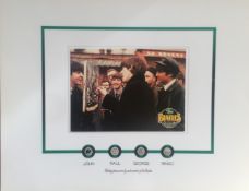The Beatles Personal Used Worn Swatch of Clothing from Each of The Fab Four.