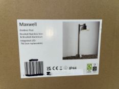 Maxwell Outdoor Post Lights, Brushed Brushed Stainless Steel L30d