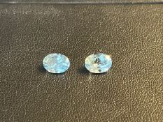 Aquamarines, 1.18&1.10 CT (Pair)