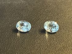 Aquamarines, 1.90 & 1.86 CT (Pair)