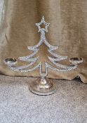 Christmas Tree Crystal Tea Light Holder