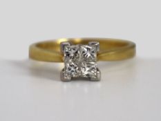 Vintage 0.50 Carat Diamond Cluster Ring 18ct Gold