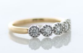 18ct Yellow Gold Five Stone Diamond Ring 0.50 Carats