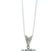 Platinum Diamond and Almadine Garnet Pendant (G3.67) 0.93 Carats