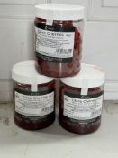 3 x Curtis Catering Glace Cherries 1kg New Sealed Tubs BBE Feb 25