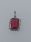 Silver Cz Set Pendant