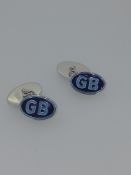 Hackett Designer Enamelled Cuff Links