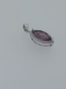 Silver Pendant Set with Cz Stones