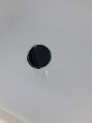 Silver Ring Stamped 925 Set with Round Flat Onyx Stone