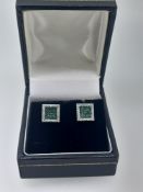 Silver Stud Earring Set with Cz Stones