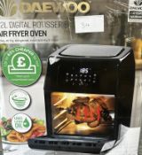 Daewoo 12L Digital Rotisserie Air Fryer Oven. RRP £70 - Grade U