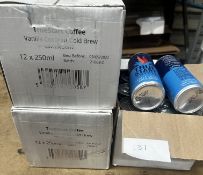Truestart Coffee Vanilla Coconut Cold Brew Approx. 36 Cans (BBD 09/22)