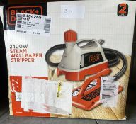 Black and Decker 2400W Steam Wallpaper Stripper. RRP £50 - Grade U