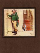 Cecil Aldin Tipped in Colour Antique Engraving The Batchelors-1.