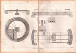 Train Carriage & Engine Turntable Antique 153 Year-Old Scarce Diagram-51.