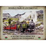 Double Fairlie Locomotive Extra Large Steam Train Metal Wall Art