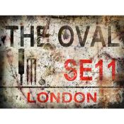 The Oval The Home Of Cricket Iconic London Street Sign Extra Large Nostalgic Metal Wall Art