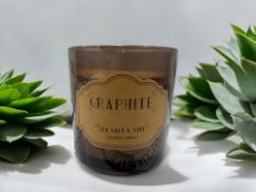 6 x 575g Luxury Graphite Sea Salt & Surf Scented Candle L10b