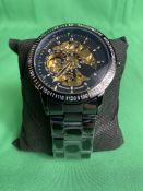 Aquarius Mechanical Watch Manual (Black) RRP £30.00 L12b