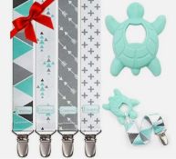 10 x Liname Dummy Clip With Bonus Teething Toy - 4 Pack L11b