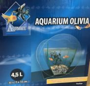 5 x Aquarium Olivia Fish Tanks 30 x 15 x 30cm RRP £27.99 ea L3c