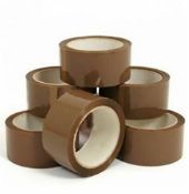 36 x Rolls of Buff Polypropylene Tape 50mm x 50m