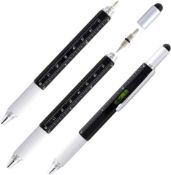 25 x 6 In 1 Tool Pen With Ruler, Level, Touch Screen Stylus RRP £6.99ea