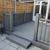 5 x Ballustrade Posts Light Grey Composite