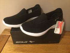 Gola “San Luis” Ladies Trainers, Size 8, Black Canvas - New RRP £33.00
