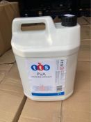 40 x Brand New, Sealed 5L TTS PVA Washable Glue (RRP£9.99 Each)