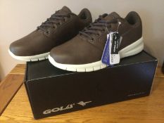 Gola “Oscar” Mens Wide Fit Trainers, Size 7, Brown - New RRP £38.00