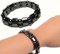 Adjustable Magnetic Hematite Bracelet For Men - Fashionable, Comfort Fit