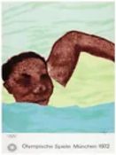 Ronald B. Kitaj (b1937-2007) Munich 1972 Olympic Games, ‘Swim’, Lithograph